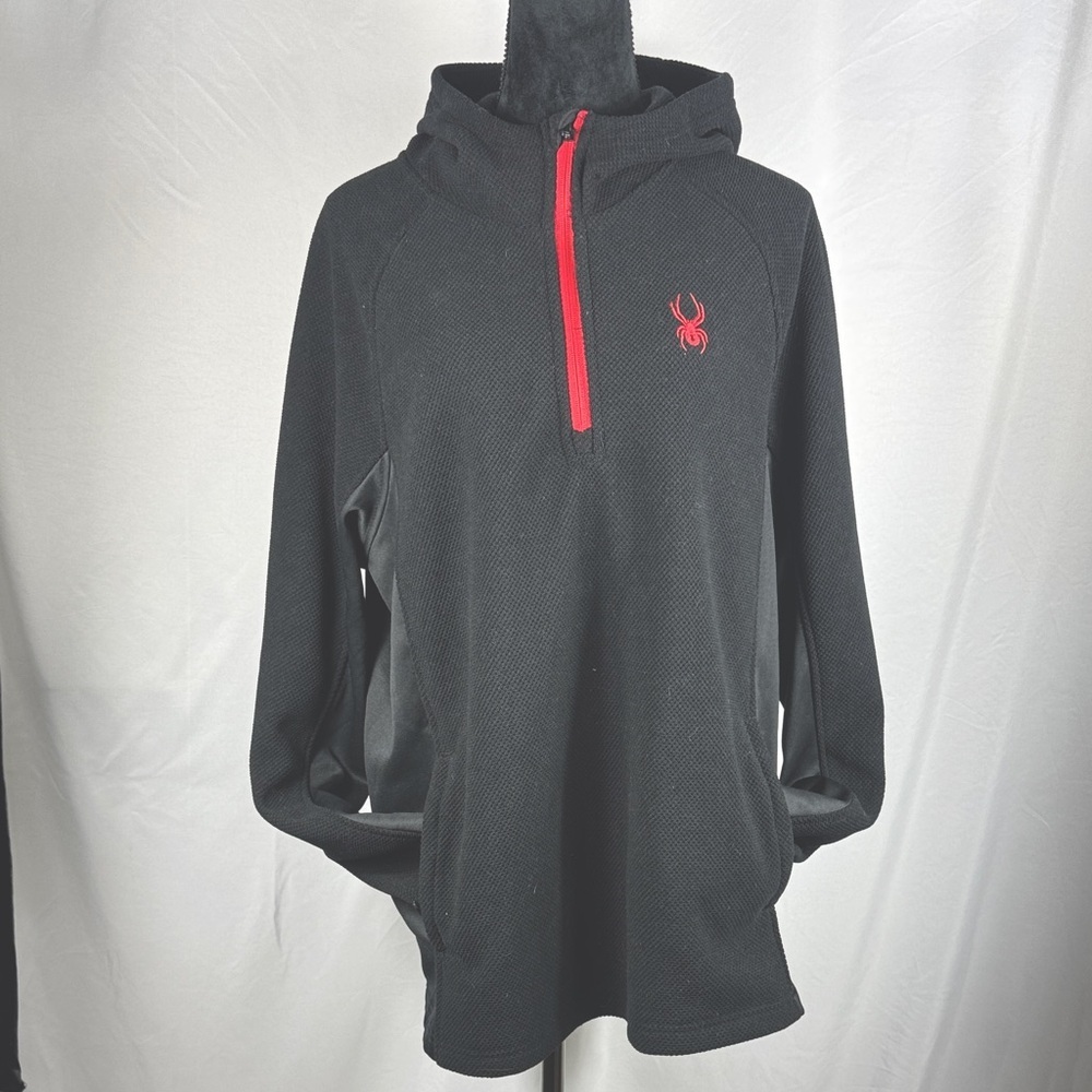 Spyder Men's Boundless Half Zip Hooded Sweater - Picture 2 of 11